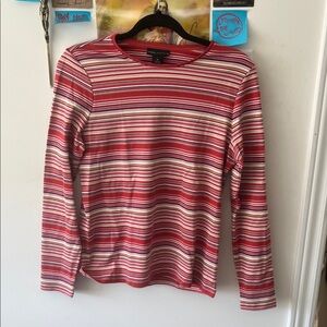 STATEMENTS Striped 3/3 Sleeve Tee - Red and White Sz Medium Ptp
20+